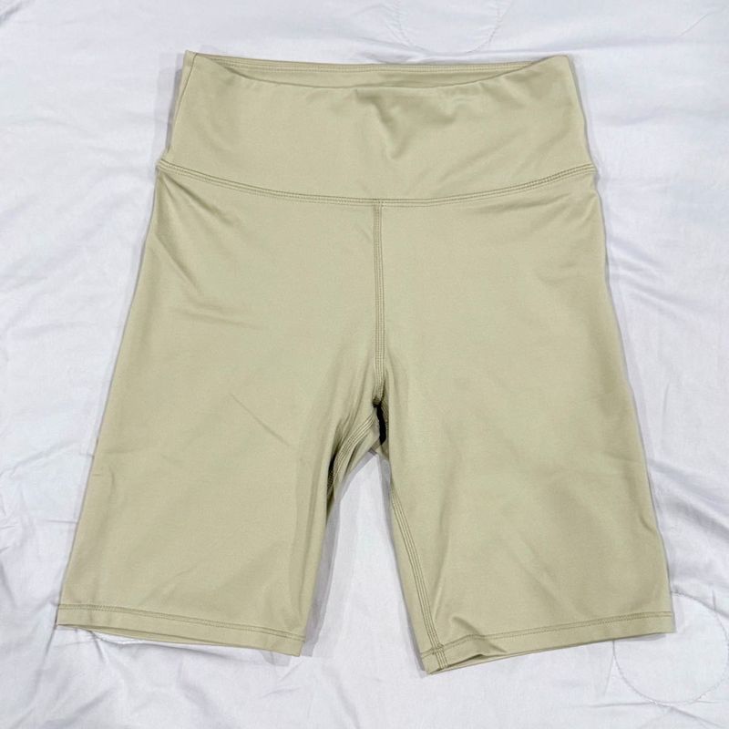 Beige Sports Cycling Shorts