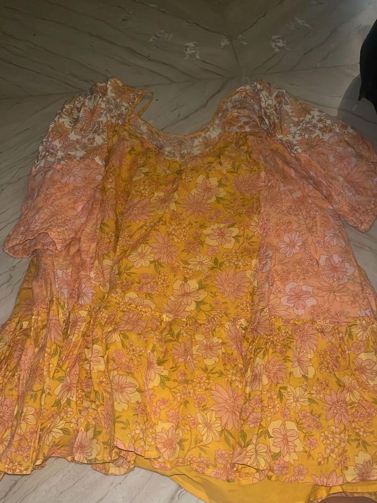 Boho Floral Print Mini Dress