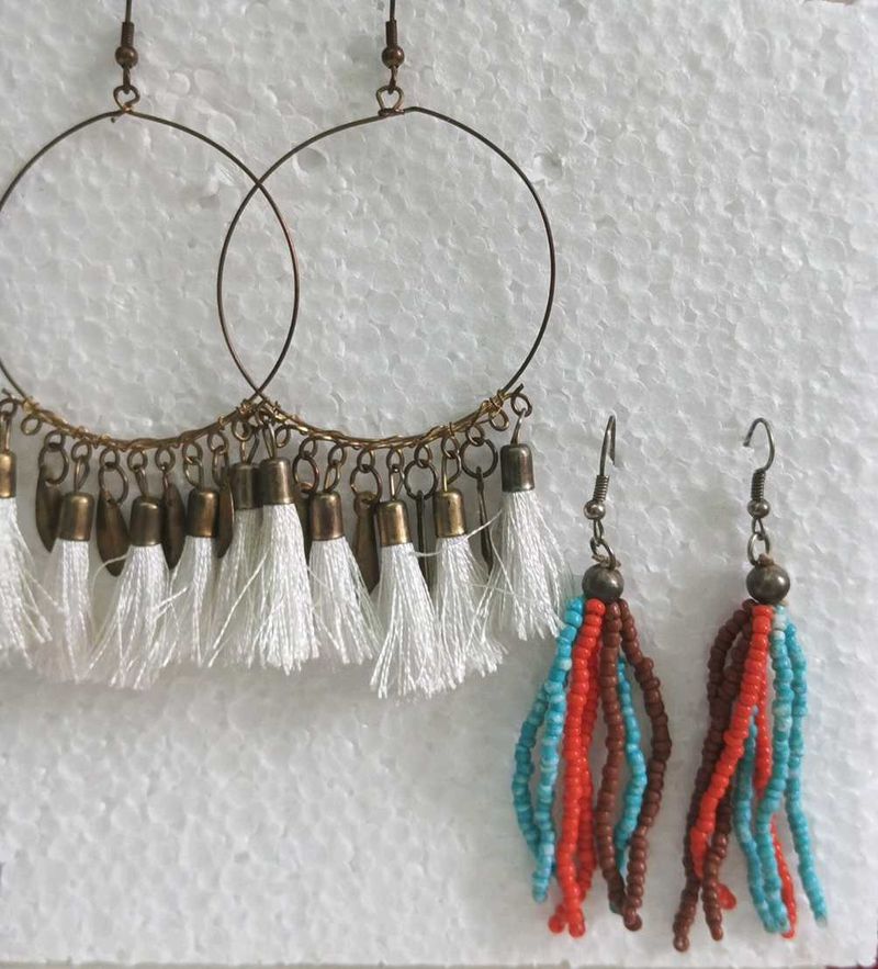 Boho Tassel Hoop Earrings