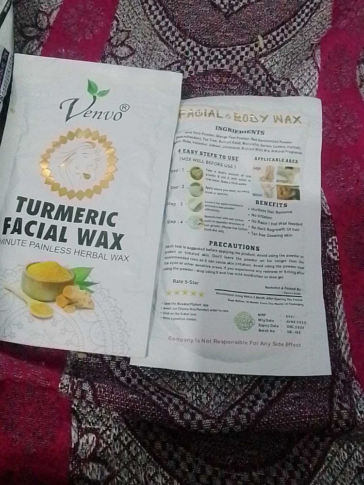 Venvo Turmeric Facial Wax