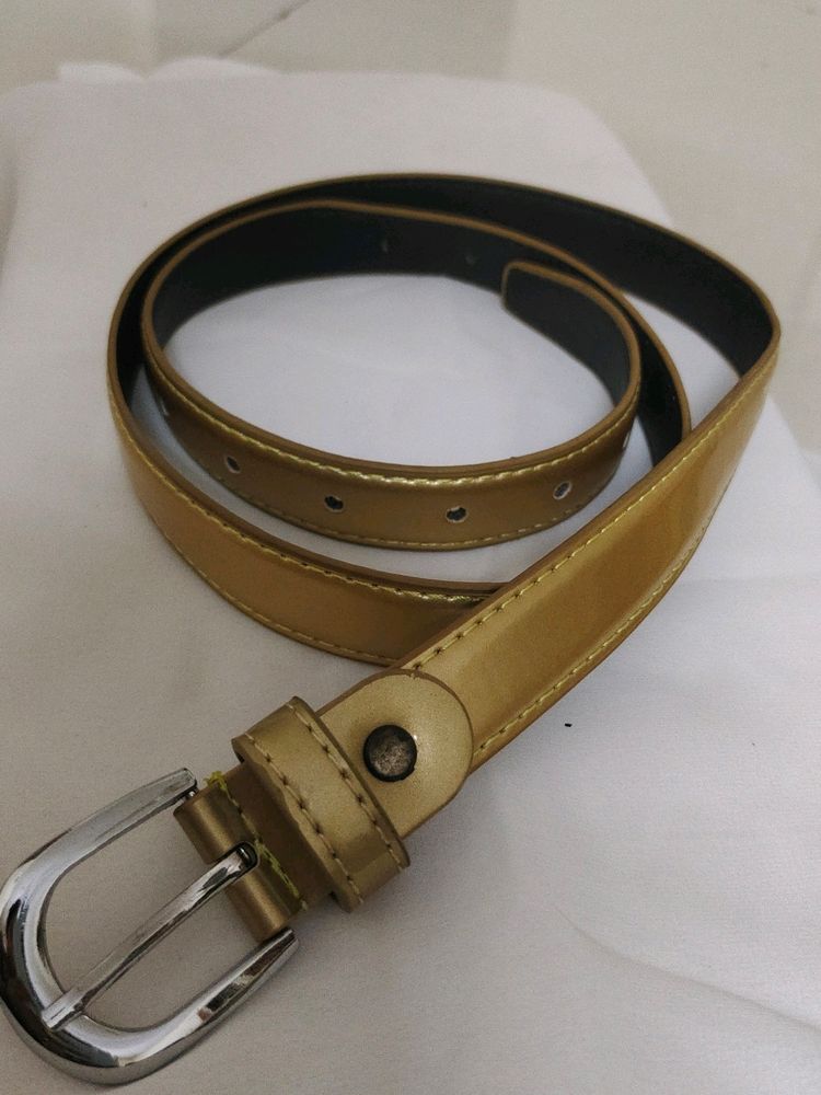 Golden Leather Belt