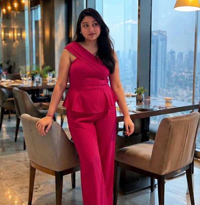 Chic Pink Peplum cord set
