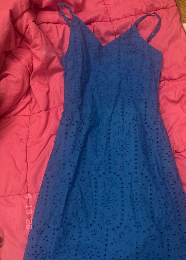 Blue Eyelet Sundress