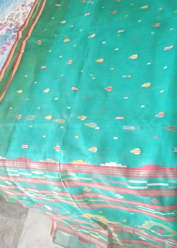 Brand new light weight thread work saree &amp; fall