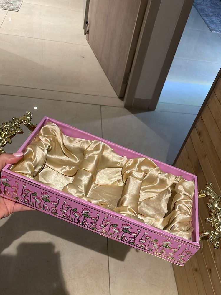 Elegant Pink Decorative Tray