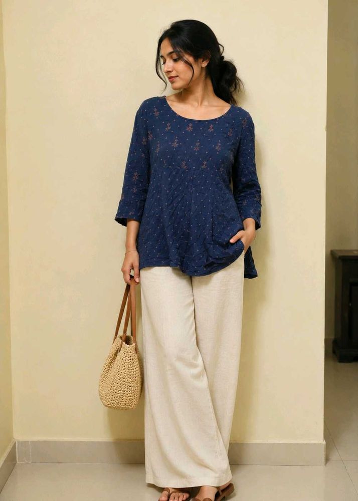 Blue Printed Kurta