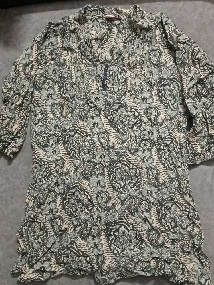 Paisley Print Tunic Top