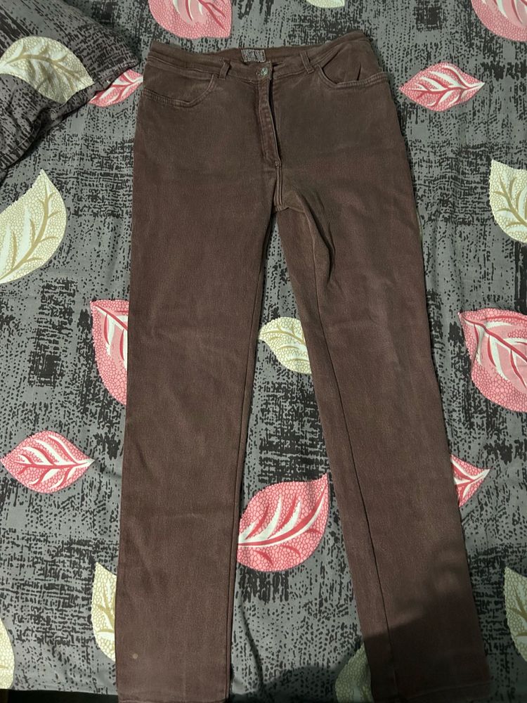 Brown Straight Leg Pants