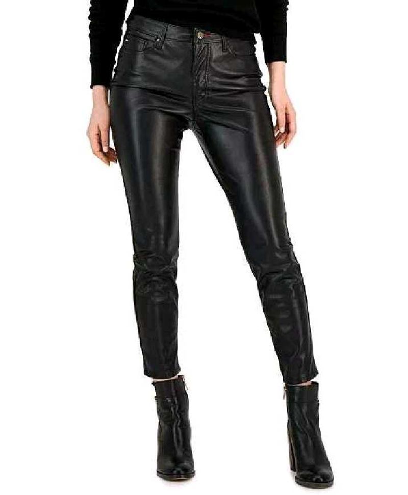Black Faux Leather Pants