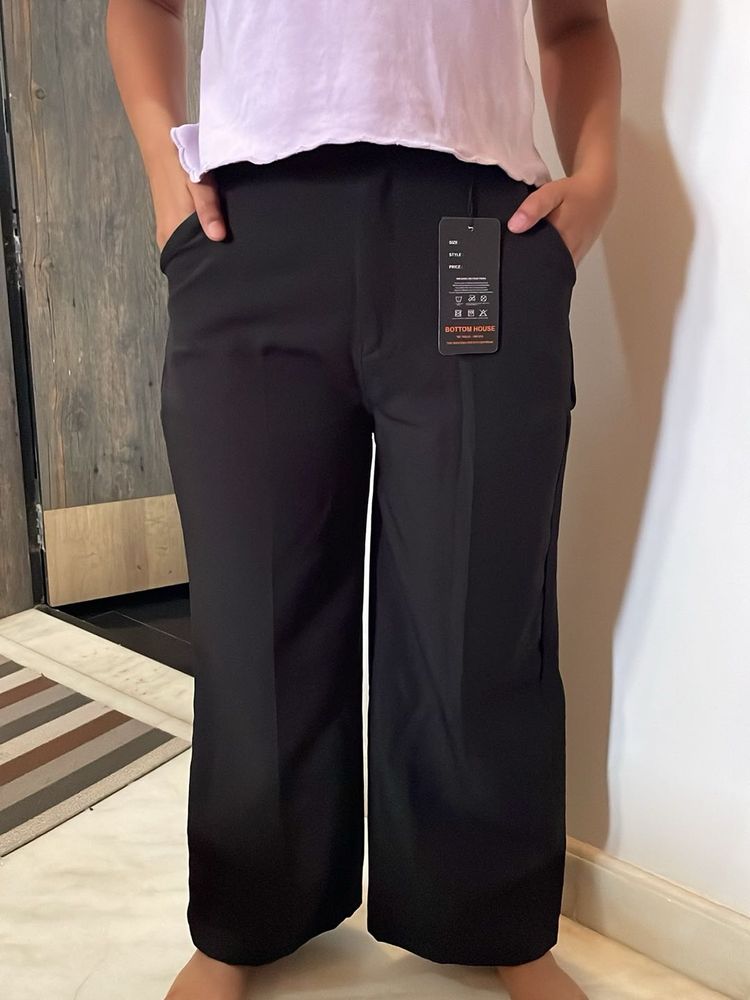 Classic Black Wide-Leg Pants