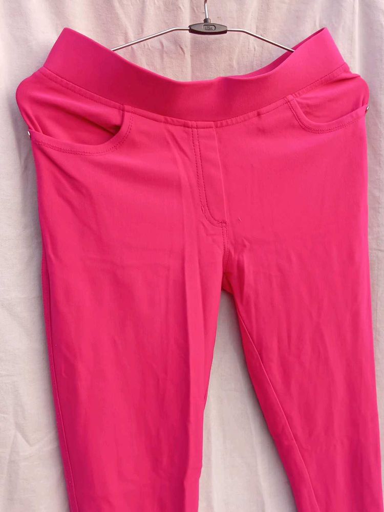 Hot Pink Casual Pants
