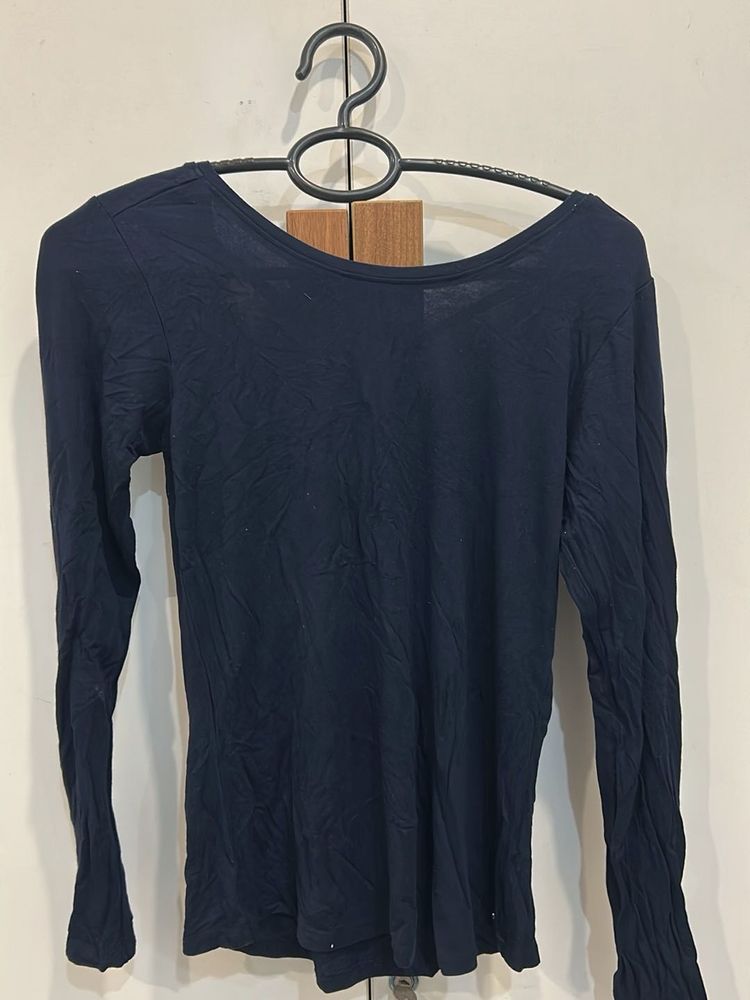 Allen solly Navy Blue Long Sleeve Top