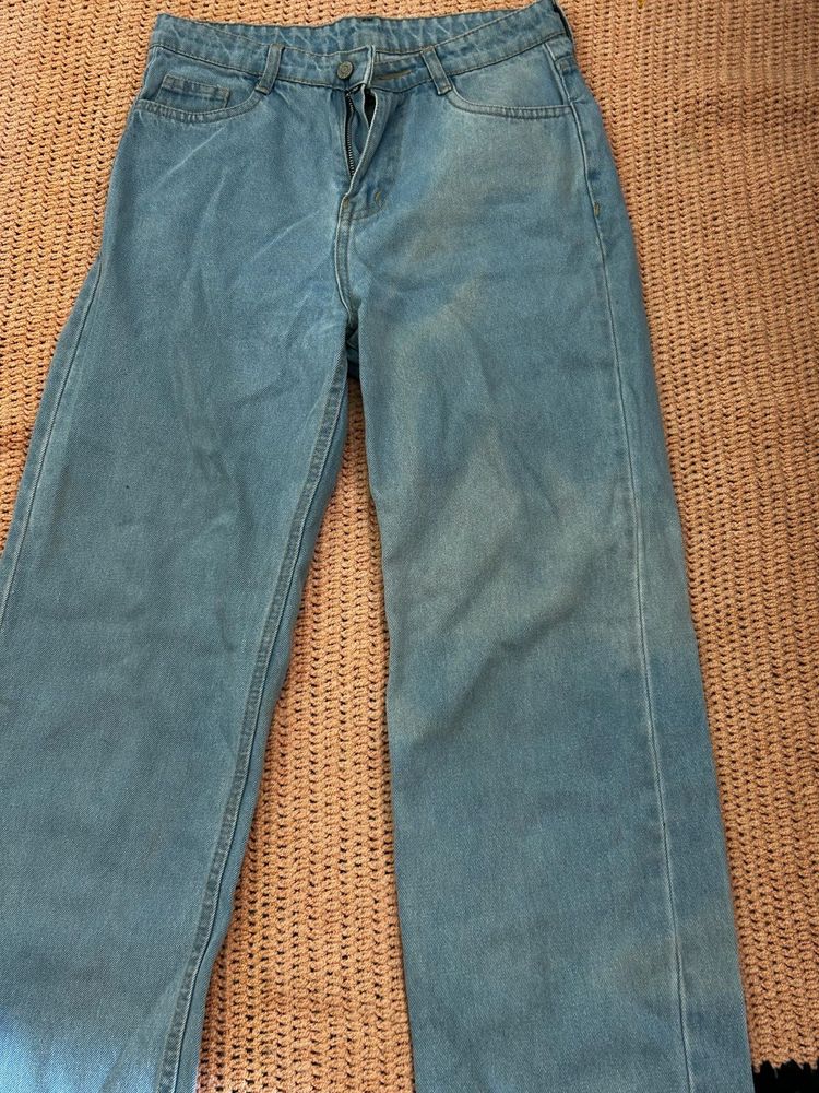 Light Wash Wide Leg Jeans