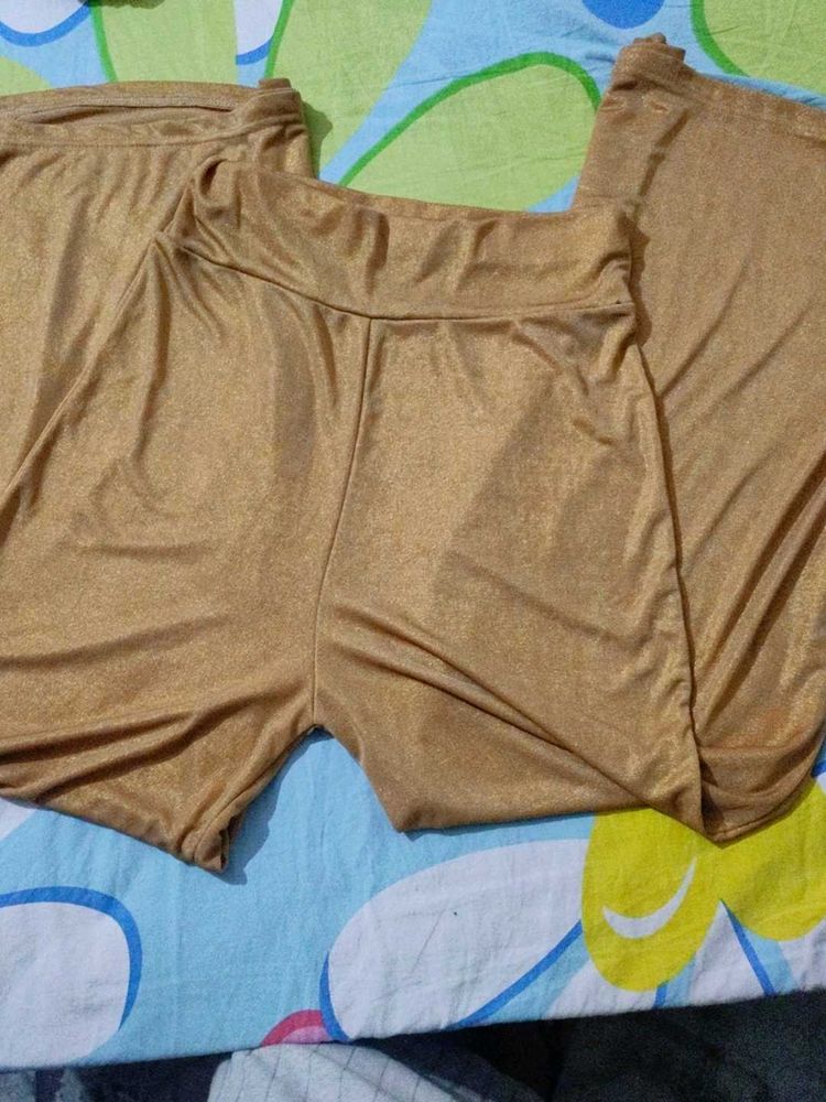Sparkling Gold Palazzo Pants