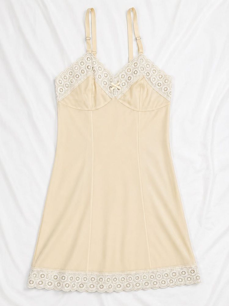 Lace Trim Slip Dress