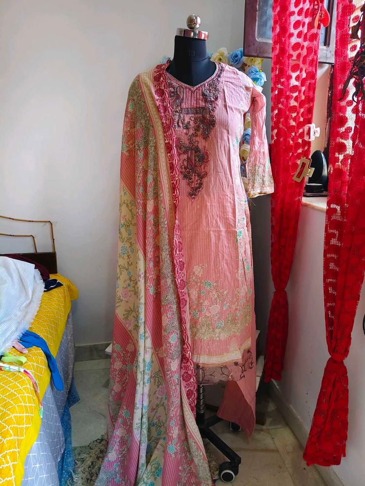 Beautiful Pink Kurta Set with Dupatta