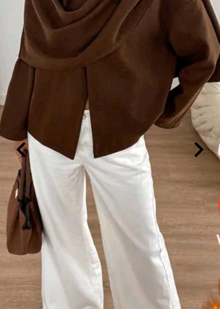 designer Brown top with scarf