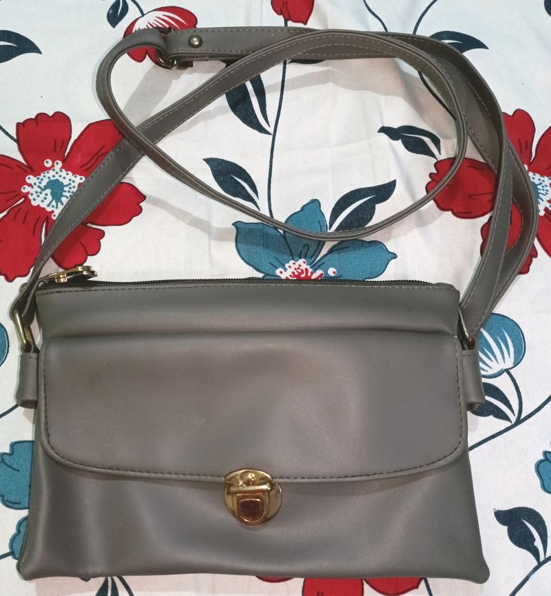 Gray Crossbody Bag