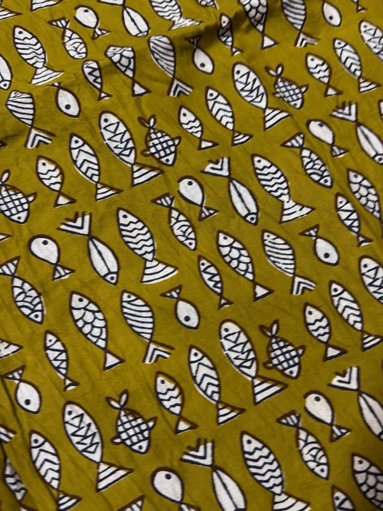 Cute Fish Print Midi Dress