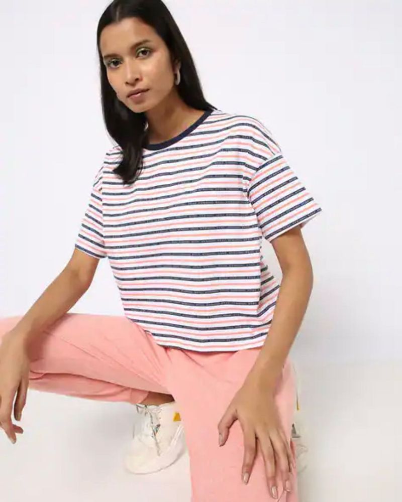 Striped Crew Neck T-Shirt