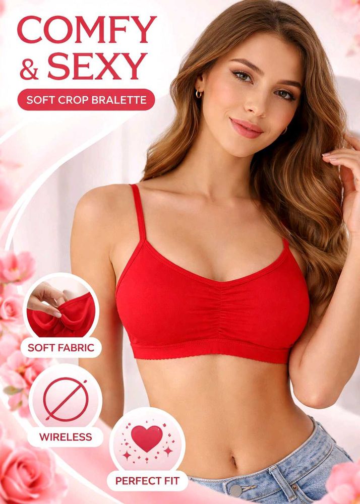 Red Comfort Bra