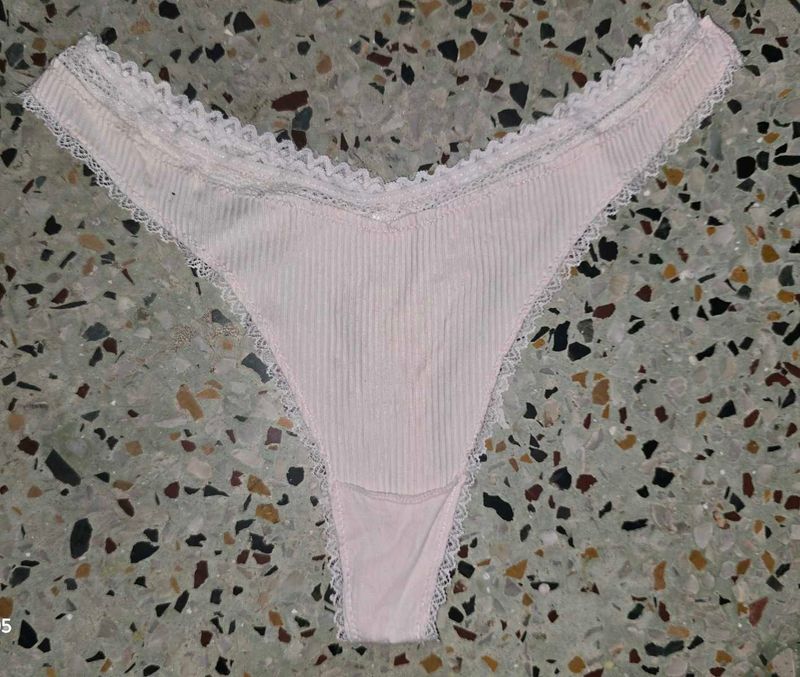 cotton white thong