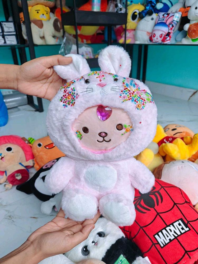 Adorable Pink Bunny Plush Toy