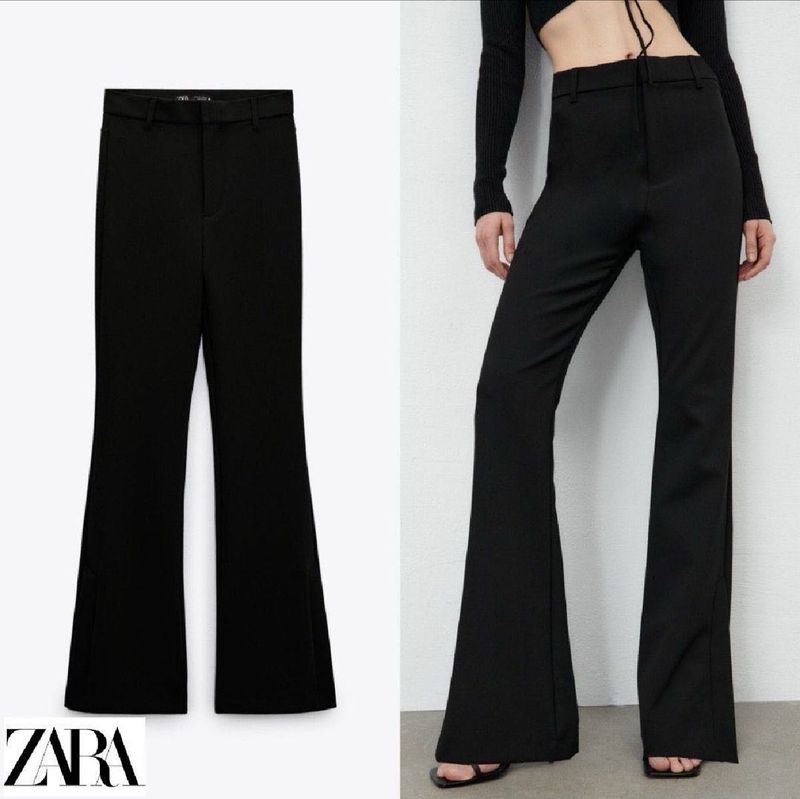 Flared Black Trousers