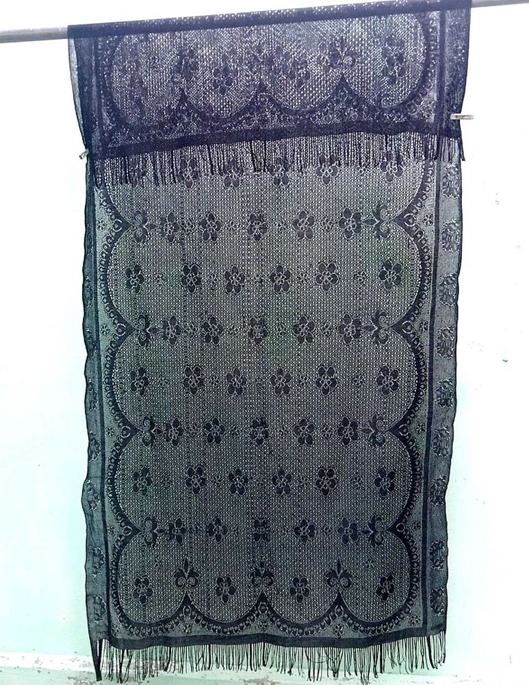 Black Netted Dupatta