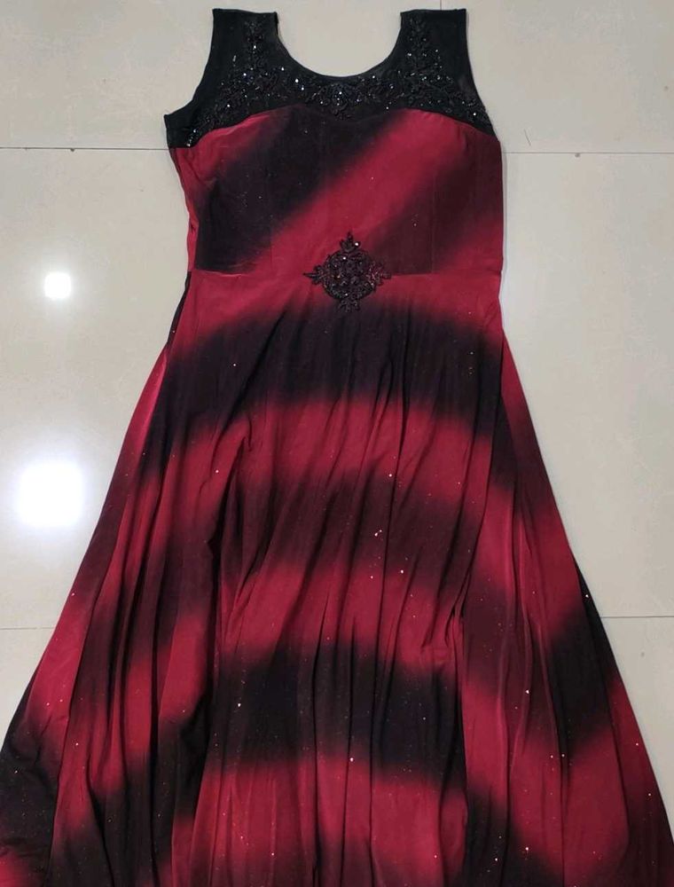 Stunning Red &amp; Black Ombre Gown