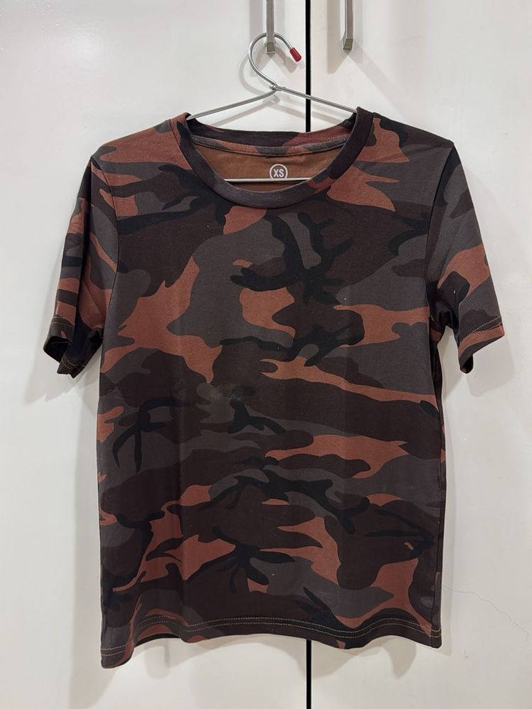 Camouflage Print T-Shirt