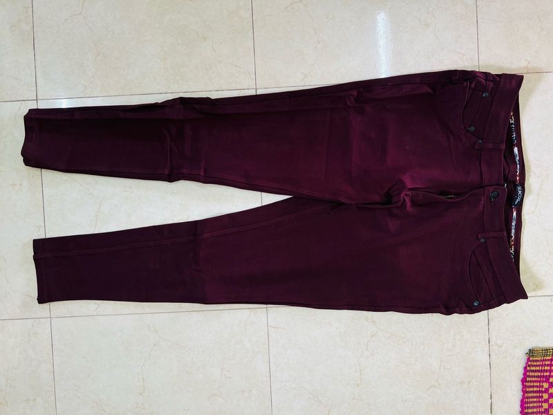 Burgundy Jeans/Pants