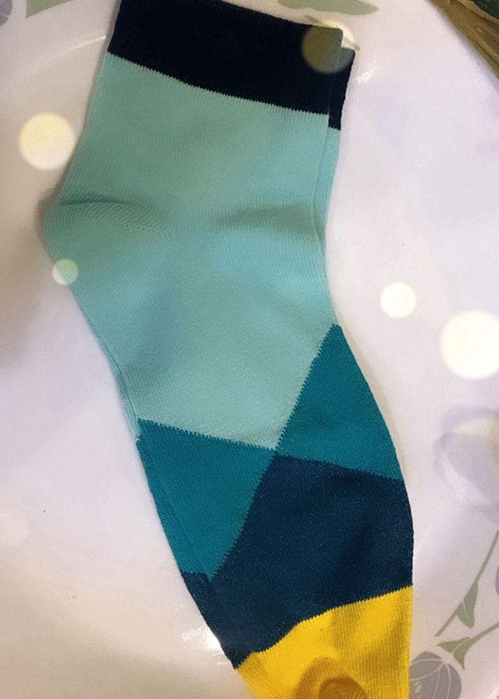 Colorful Geometric Pattern  Finger Socks