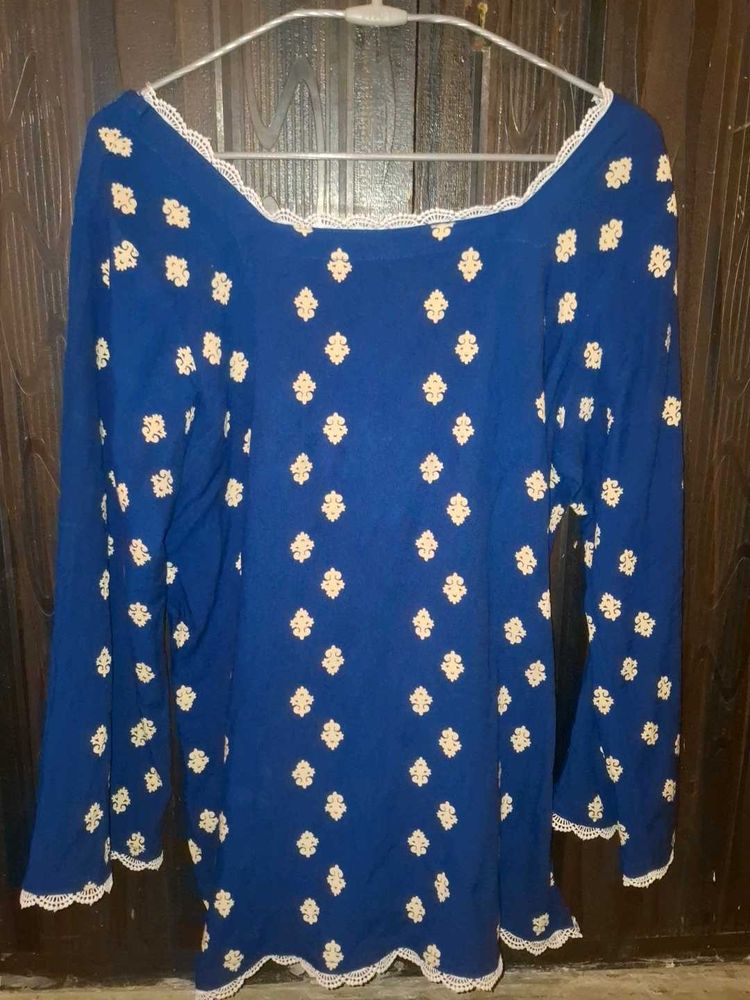 Elegant Blue Printed Kurta