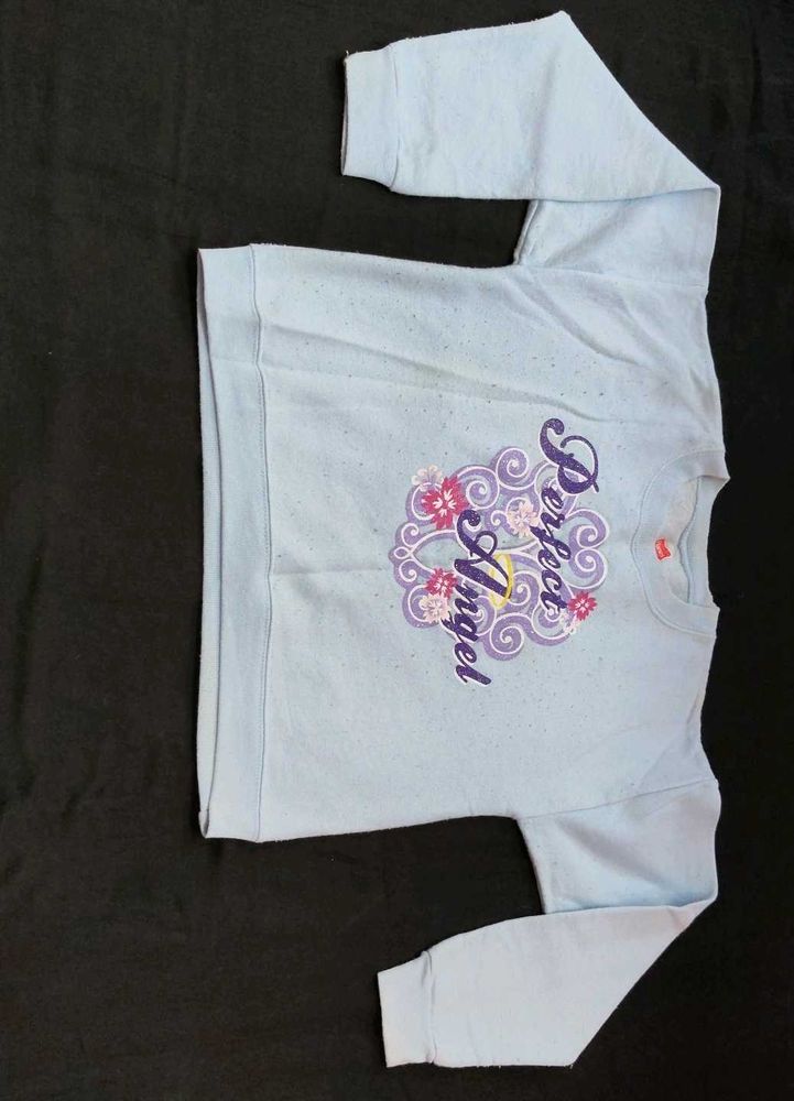 Light Blue "Perfect Angel" Graphic Sweatshirt