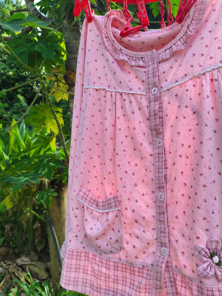 Cute Pink Floral Nightgown