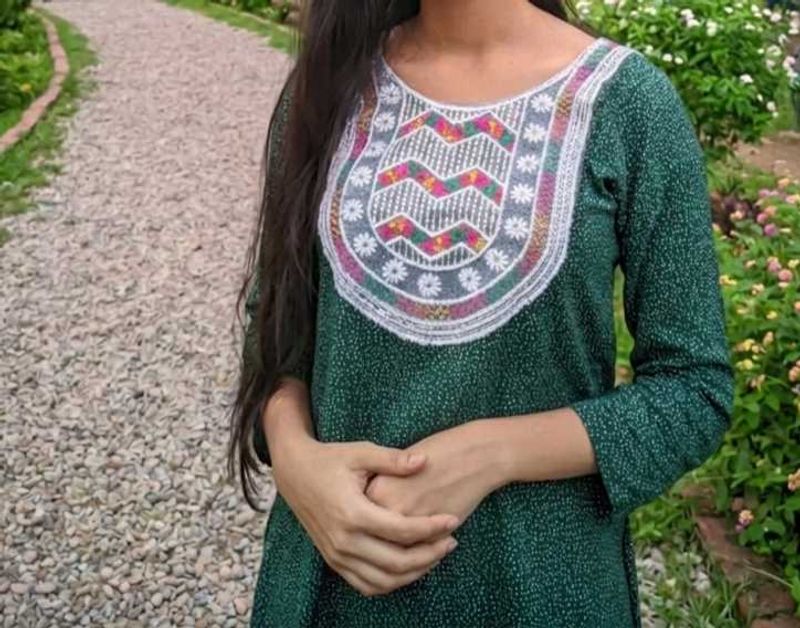 Green Printed Kurta💚