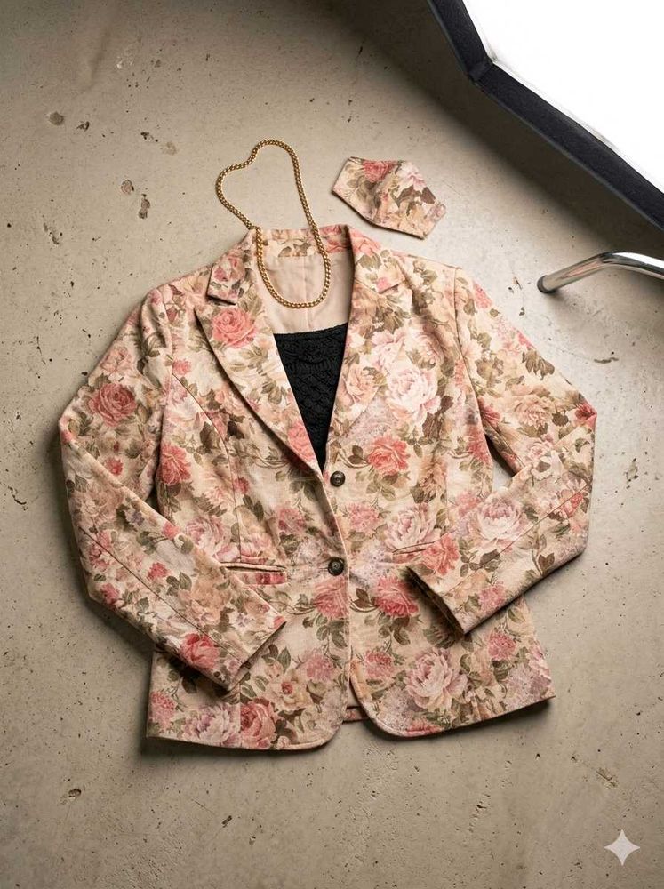 Floral Print Blazer