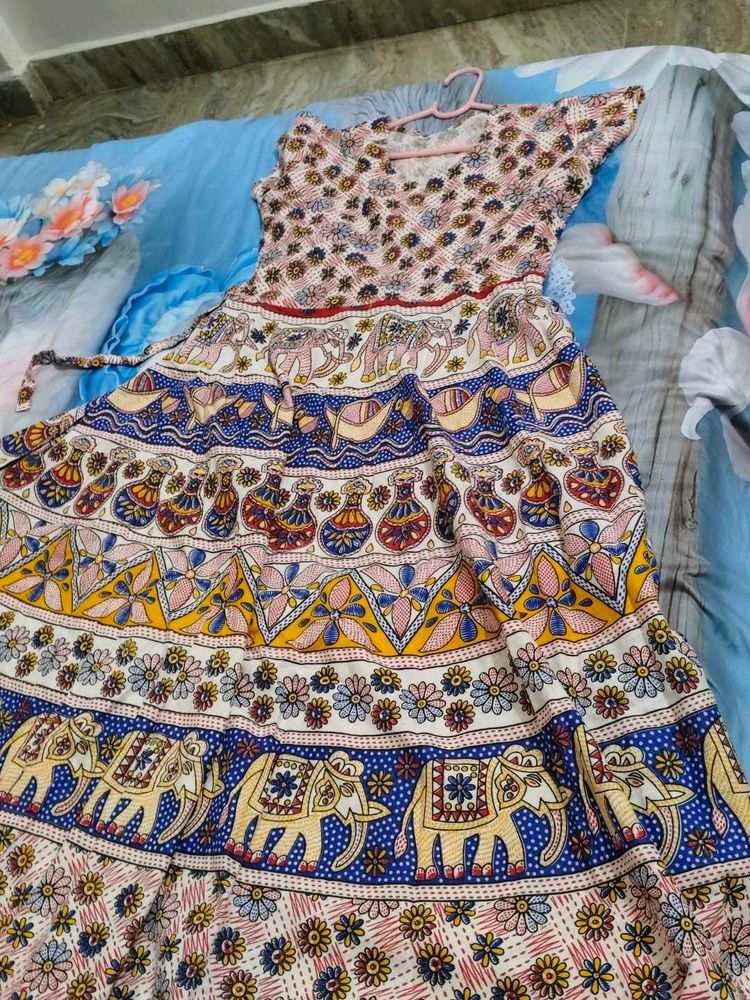 Bohemian Elephant Print Maxi Dress