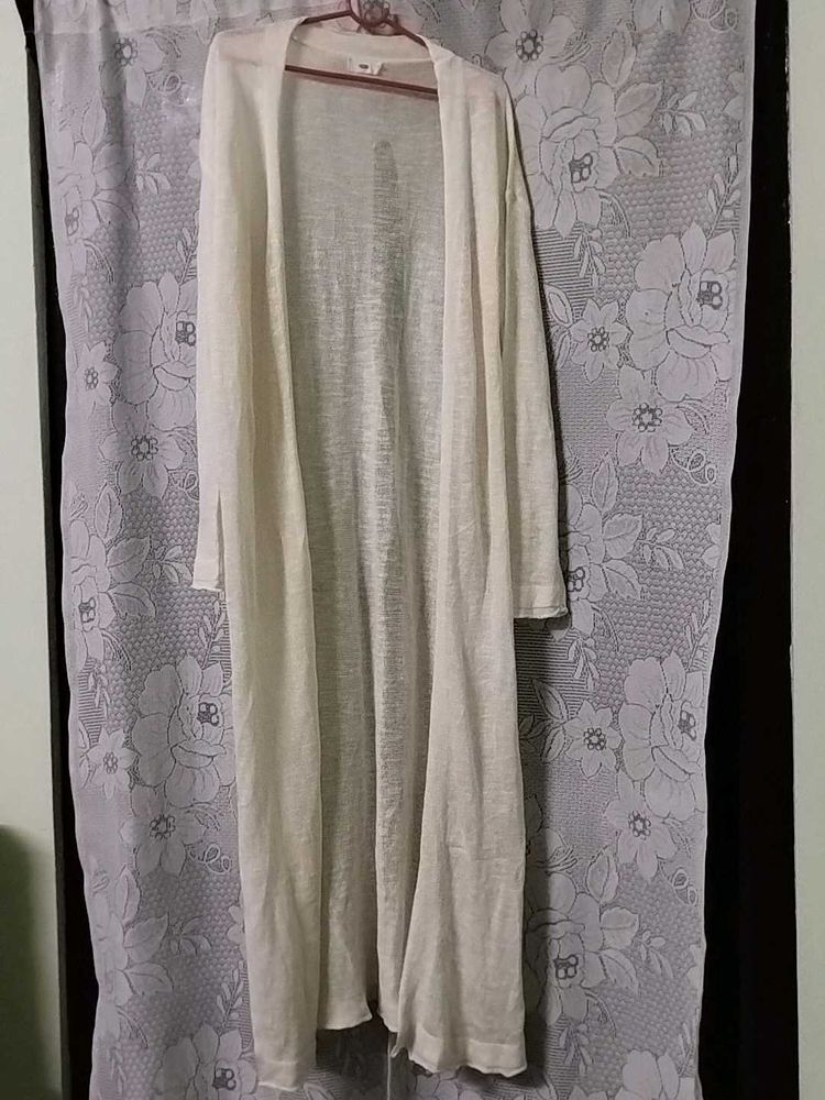 Long Cream Cardigan