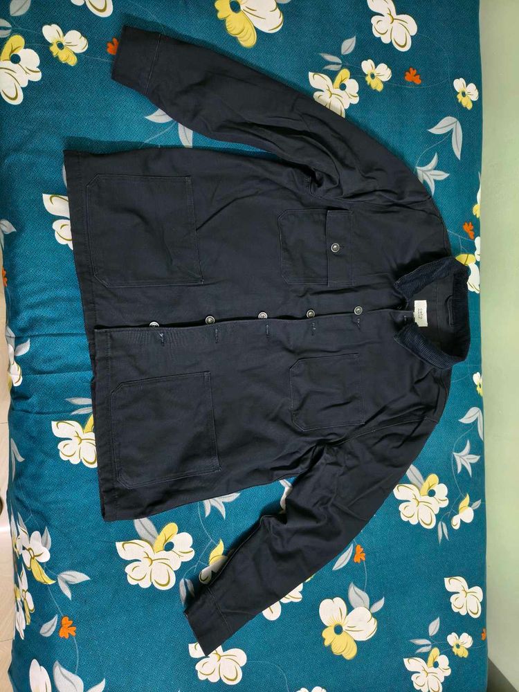 Men's Dark Blue Casual Jacket