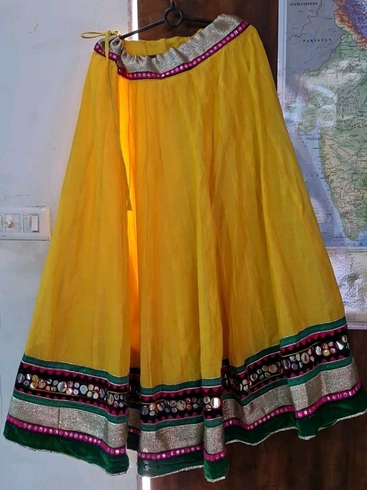 Yellow Ethnic Skirt