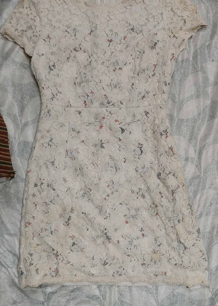 Lace Floral Mini Dress🤍