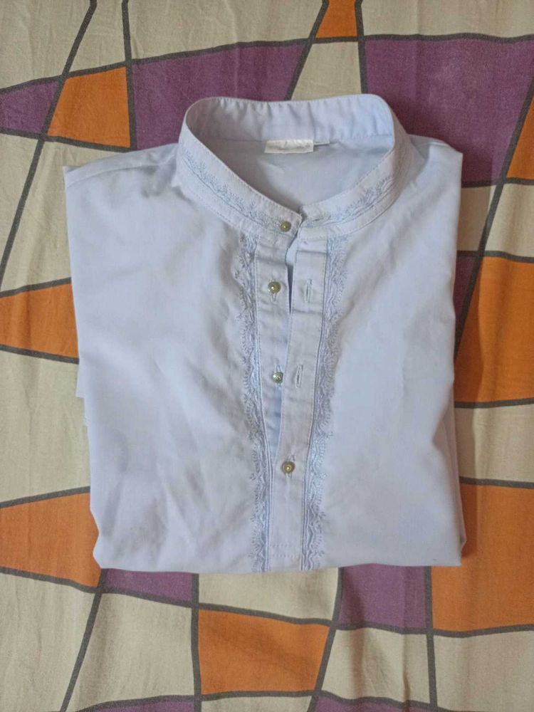 Men's Light Blue Kurta