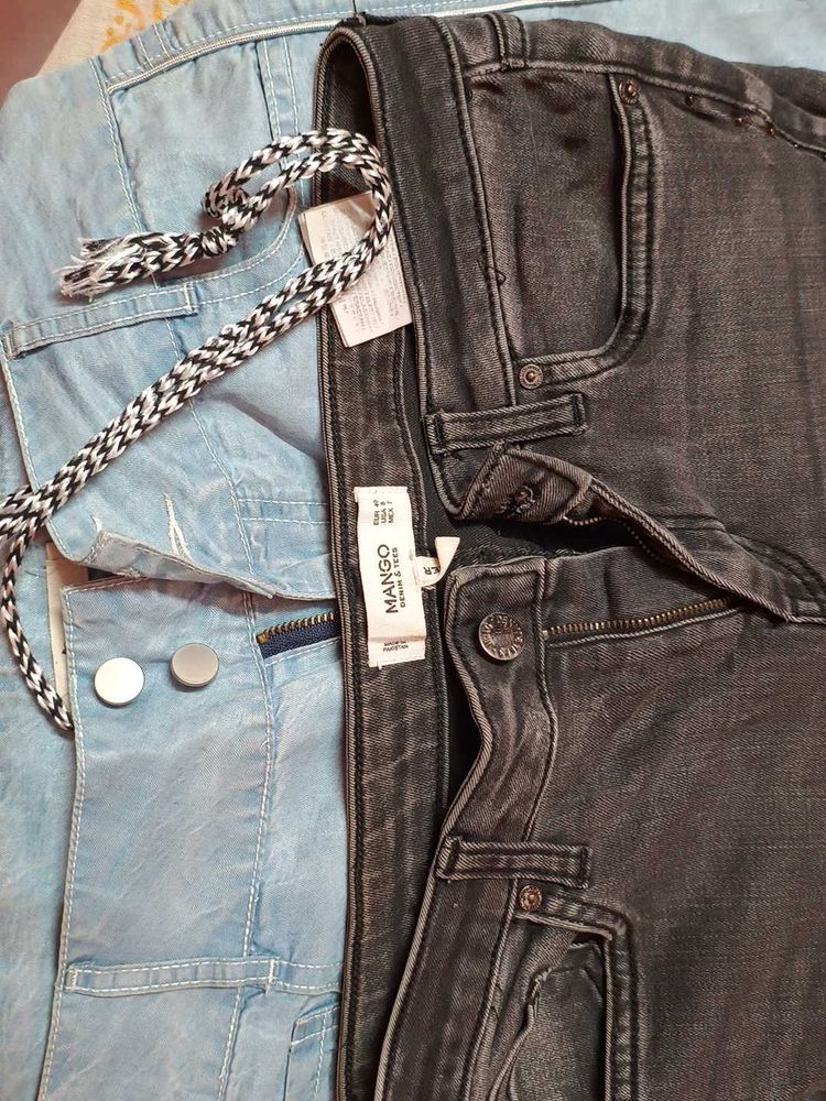 Mango Denim two pants Jeans Set