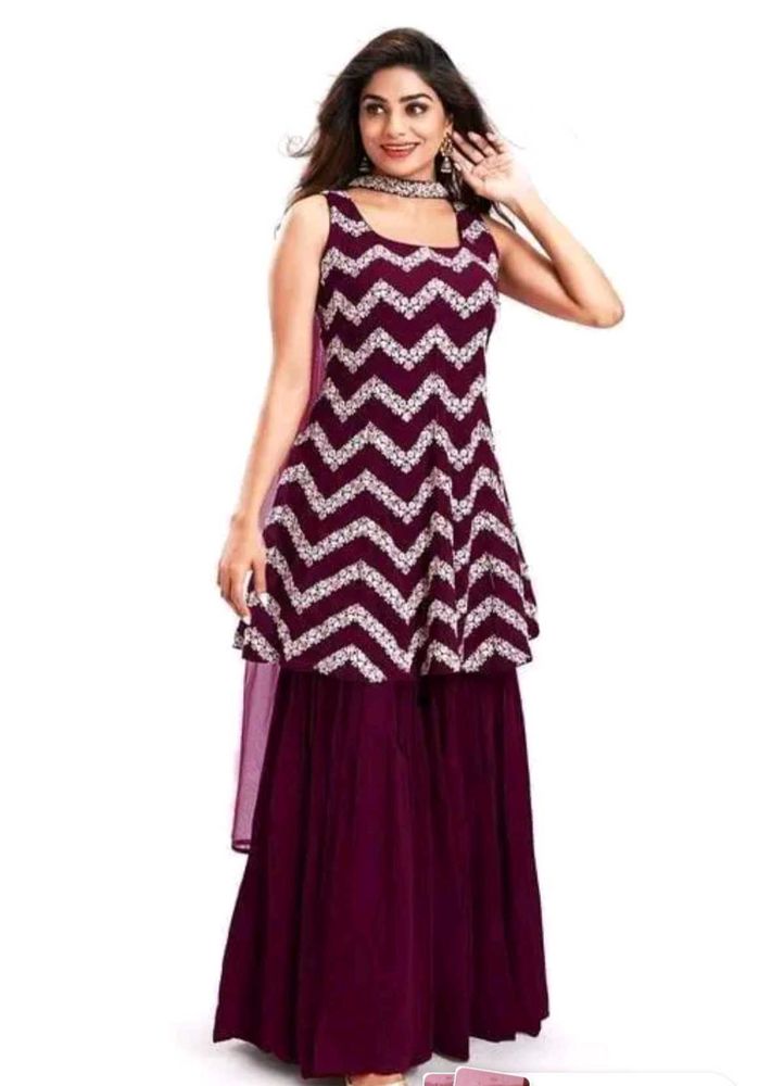 Beautiful Purple Kurta Set