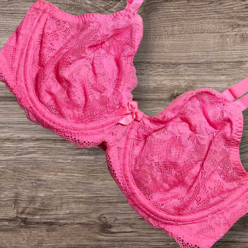 George Underwired Hot Pink Lace Bra