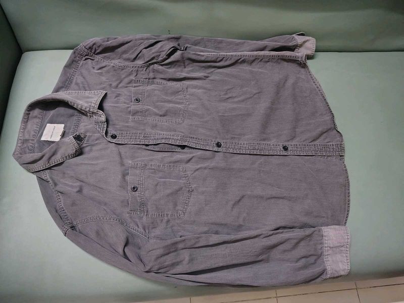 Men's Grey Casual Shirt