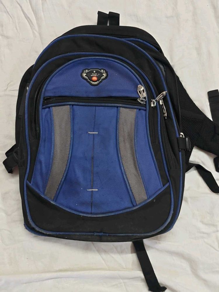 Durable Blue &amp; Black Backpack