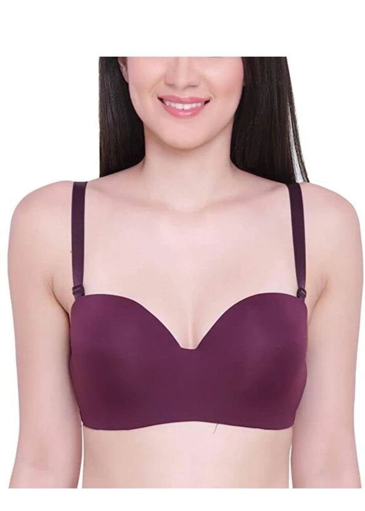 Plum Strapless Padded Bran(never used )